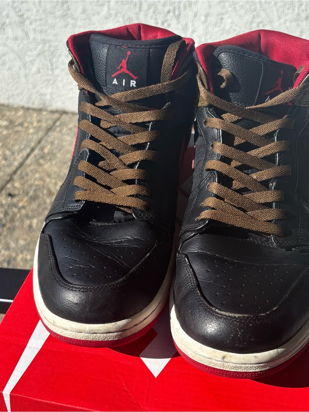 Jordan 1 Retro Phat - Black Red Olive - Picture 4 of 4